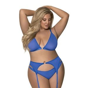 Sexy Bra, Garter & Panty Set, L/XL